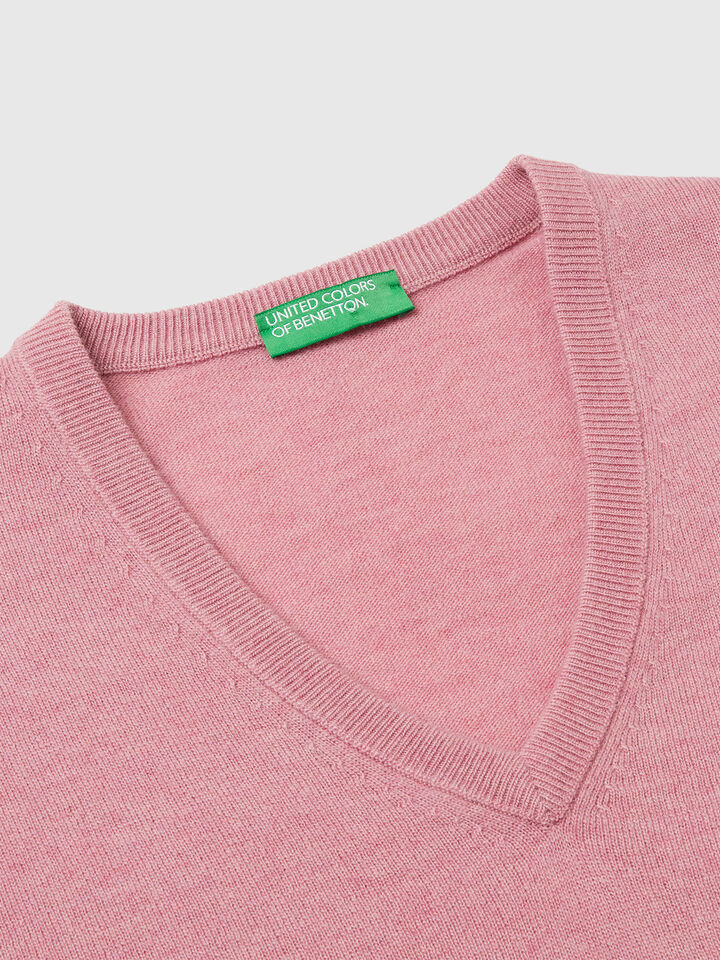 V NECK SWEATER L/S Herren image number 7